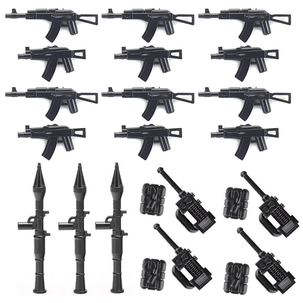 

Военные строительные блоки Совместимые мини-фигурки солдат Оружие Пистолеты Подарки Набор оборудования Аксессуары MOC Мини-кирпичики Игрушка