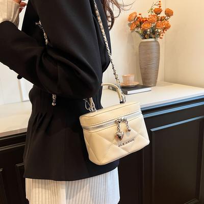 Premium Portable Box Bag 2025 Summer New Versatile Diamond Chain Bag Shoulder Messenger Bag