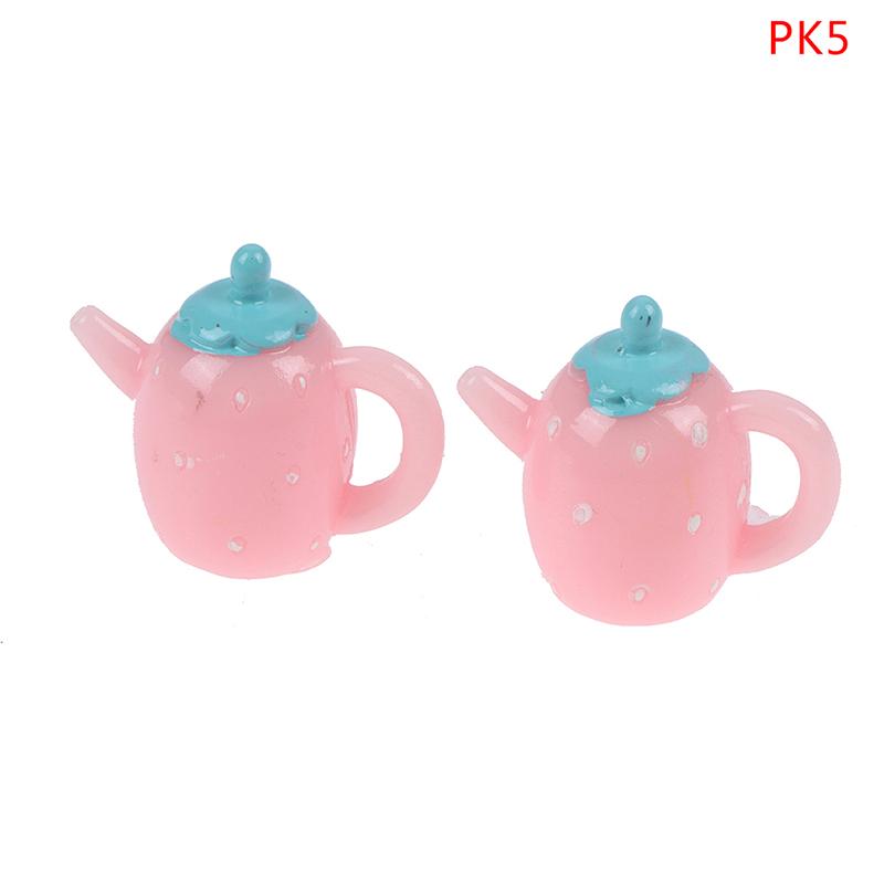 1/12 Miniature Dollhouse Dinnerware Teapot Kettle Simulation Furniture Tea Pot Kitchen Tableware for Doll House Furniture Toys