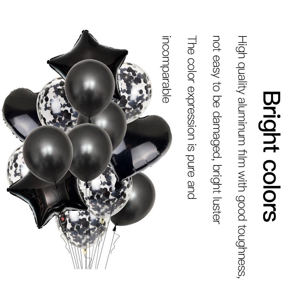 14 Stück/Set Konfetti Ballon Happy Birthday Party Ballons Roségold Helium