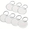50 Pieces Metal Rim Tags Key Tags Round Paper Tags with Metal Rings for Car Keys and Door Keys, White