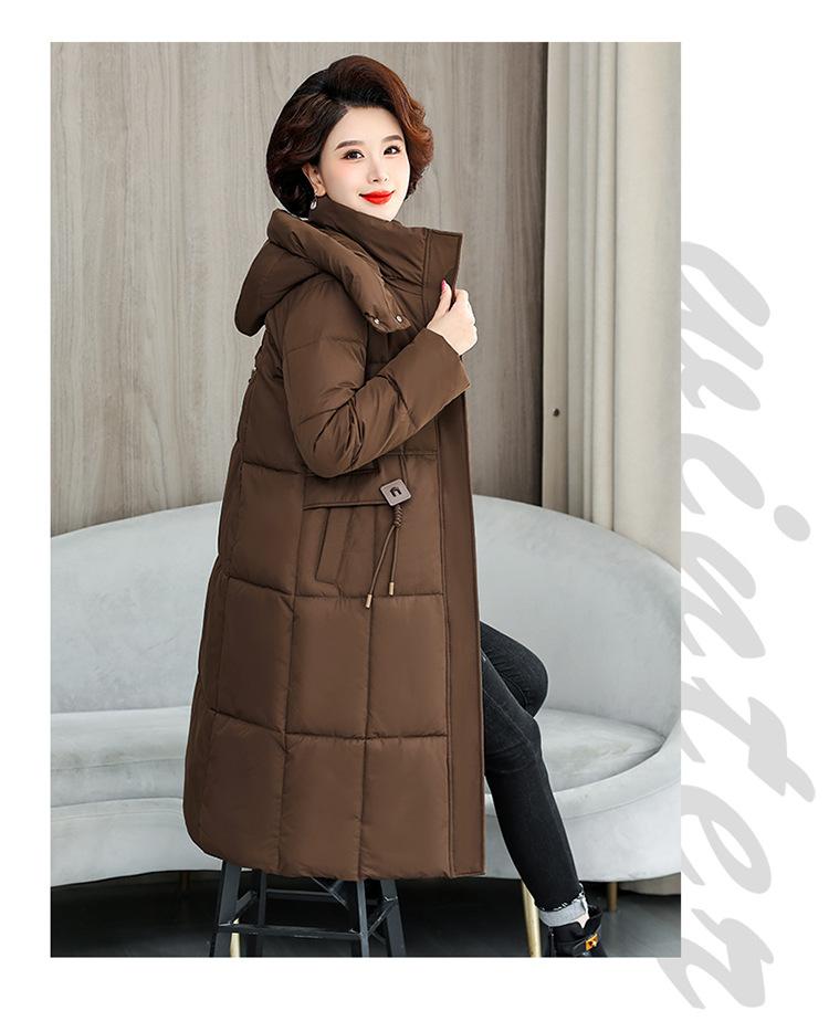 Podzimní a zimní dámské bundy pro ženy středního a staršího věku, dámské bundy slim střihu střední délky, zateplené, větruodolné