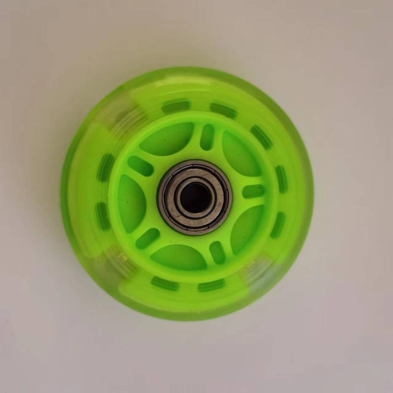 Scooter Wheel Flashing Light Wheels Pink/Black-/Green- PU+Metal Skateboard Parts