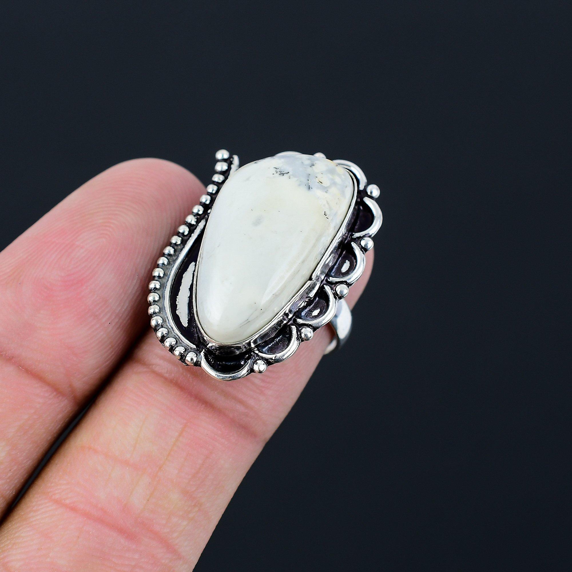 Daughters Day Deal Maligano Jasper Gemstone 925 Silver Promise New Ring US 7.5 7.5