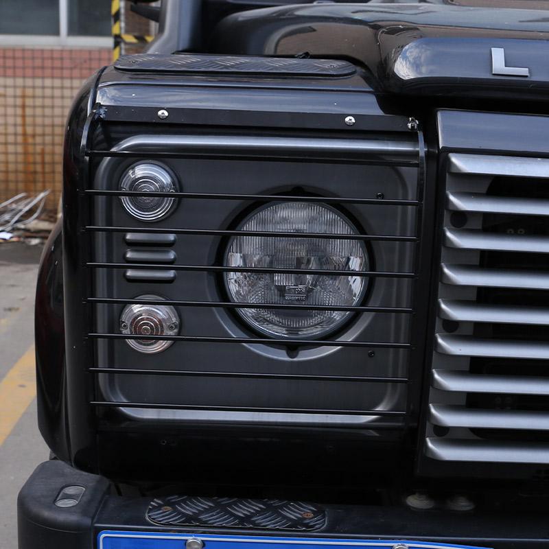 For Land Rover Defender 110 2004-2019 Car Headlight Lampshade Headlamp Lens Cover Protection Net Grill Guard Trim