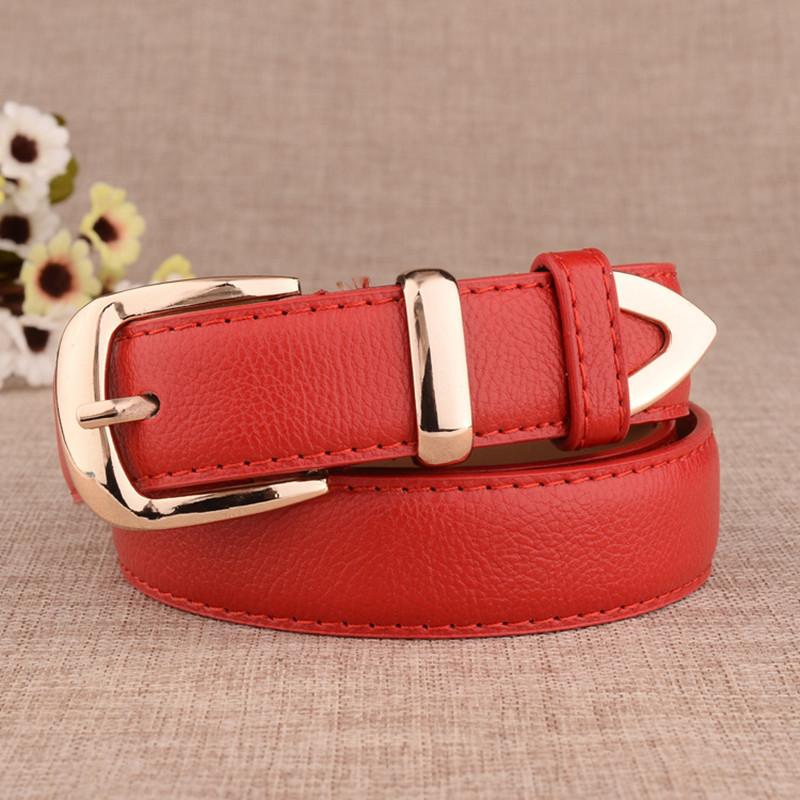 Alloy Buckle Women's Belt PU Leather Versatile Women's Belt Girls Pants Jeans Fashion Belt