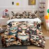 Realistic Cat Faces Pattern. Bedding Sets Duvet Cover Sets Duvet Covers Pillowcases(1*Duvet Cover 2*Pillowcases Without Duvet Insert)