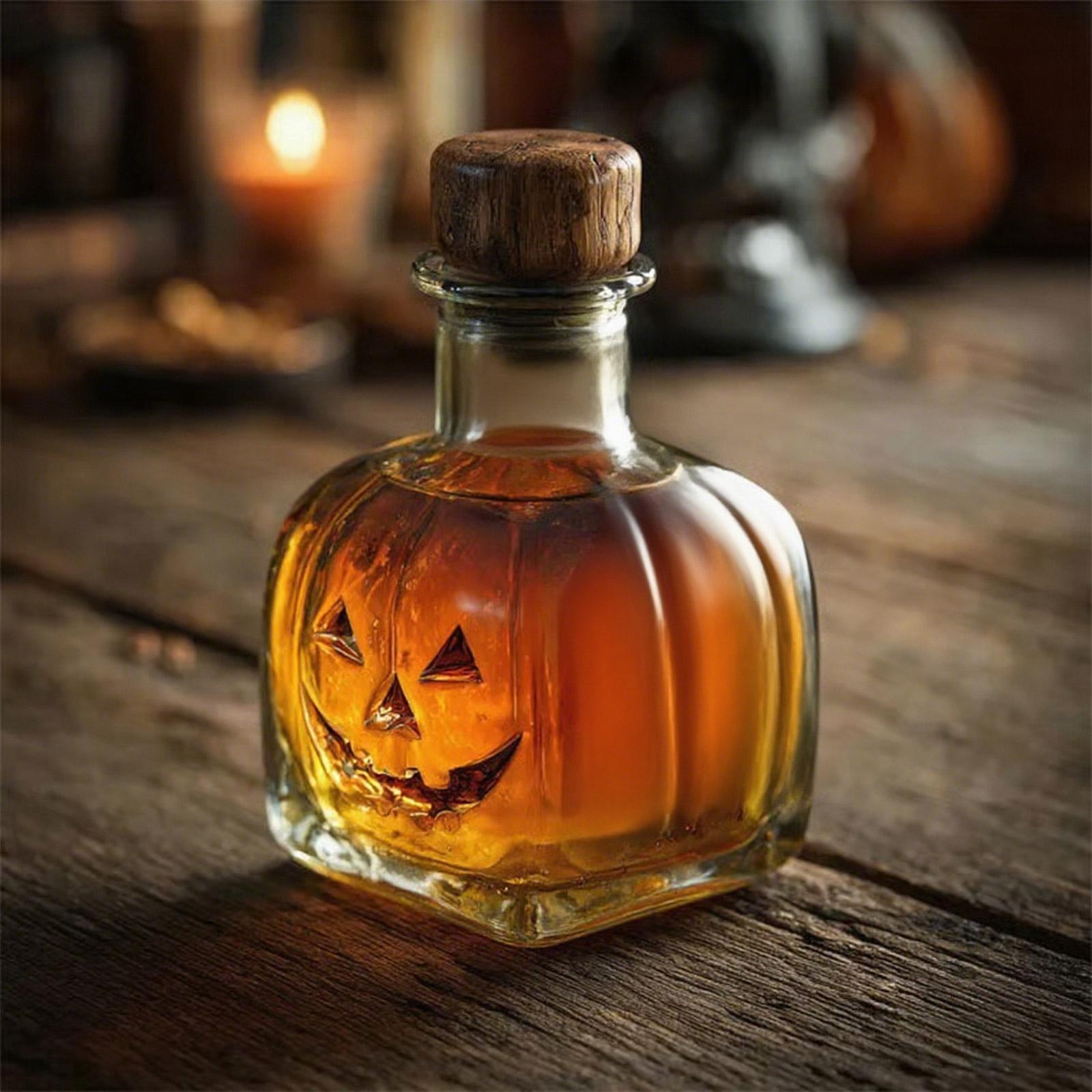 

Crafted To Resemble An Aged Glass Bottle Glowing With Ember-like Warmth, Each Piece Features A Carved Face That Flickers With Mischief And Mystery. One Size