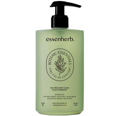 Essenherb Shampooing nettoyant en profondeur pour le cuir chevelu à l'arbre à thé, 1 paquet, 500 ml