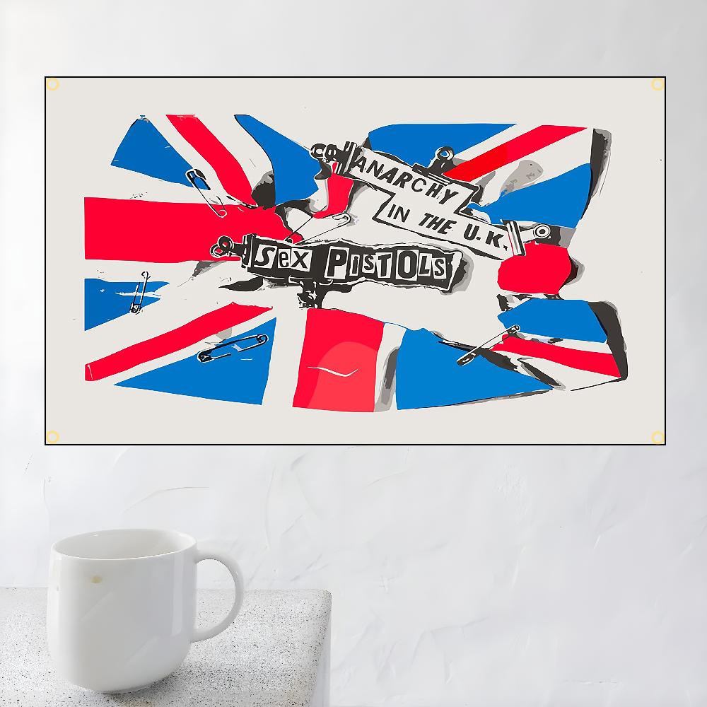 60X90Cm 90X150Cm Heavy Rock Band S-Sex Pistolss Flag Polyester Digital Printing Banner For Bedroom Wall Art Out Door Tapestry
