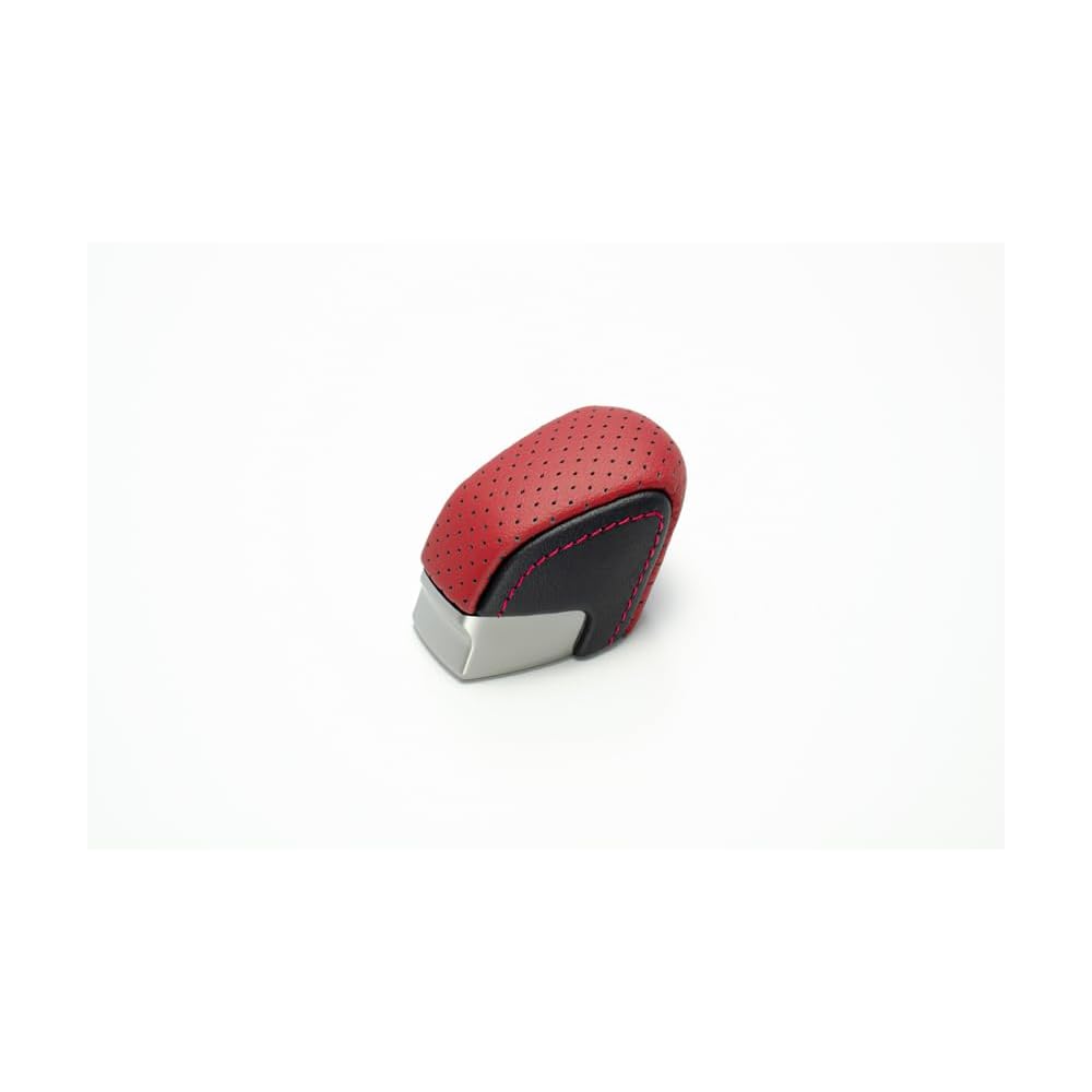 Grazio & Co. NX20 Shift Knob Flare Red with Black Leather and Red Stitching Generic Car Accessory