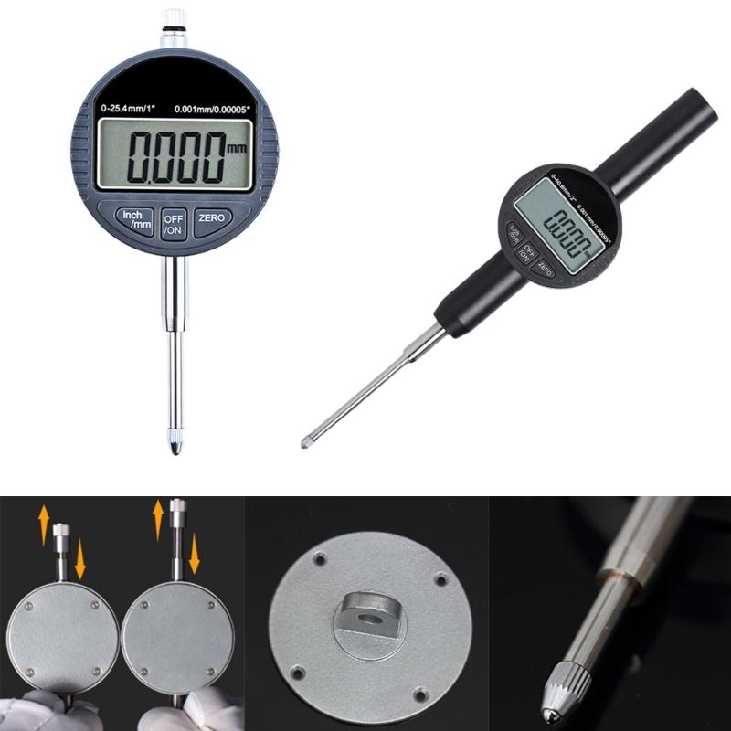 Electronic Digital Dial Indicator Gauge Inch/Metric Conversion 0-1Inch/25.4mm Digital Probe Indicator Dial Tester