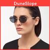 Metal Frameless Sunglasses With Gray Pc Lenses Uv400 For Fashionable Sun Protection