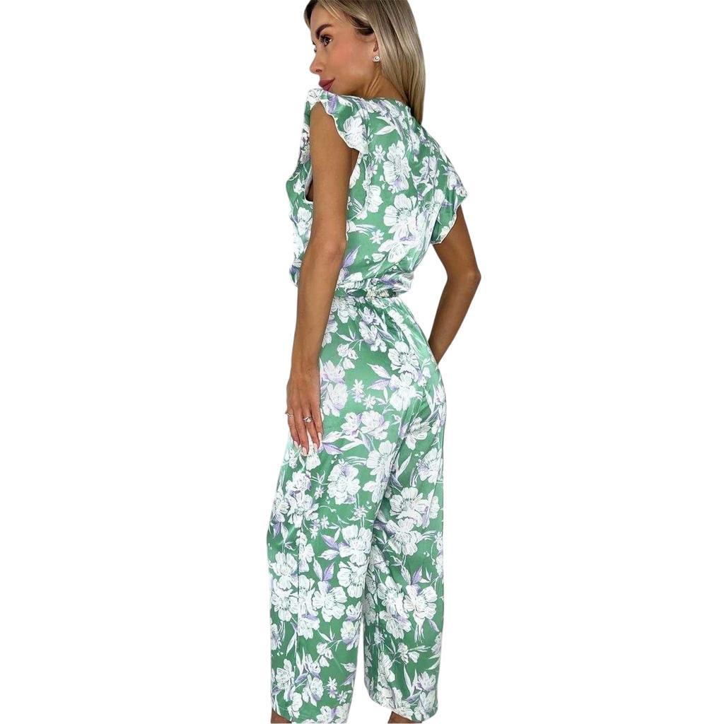 AX Paris Womens/Ladies Floral Belted Frill Jumpsuit