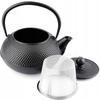 CAST IRON KETTLE 0.8L TEA POT WITH TEA INFILTER + 4x CUPS WARMER