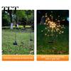 Solar Powered Backyard Landscaping Garden Stake Light, 200 LED Dandelion Firework-like Decorative Lights, IP65 Waterproof Outdoor Lamps Landscape
