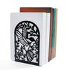 2Pcs Book Ends for Shelves Hollowed Bird Flower Metal Bookends Heavy Duty Book End Decorative Book Stoppers for Shelves