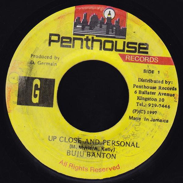 7inch Record BUJU BANTON - Up Close And Personal NONE Penthouse Recor 1997 Jamaica Reggae, Ska & Dub Used