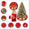 90CM Christmas Tree Skirt Decorative Snowman Elk Xmas Tree Carpet  Festival Party