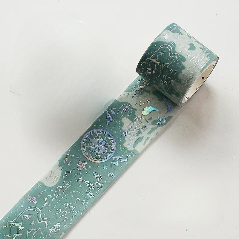 30mm Wide Dream Stars Laser Masking Washi Tape Magic Map Decorative Adhesive Tapes Decora Scrapbooking Sticker Stationery