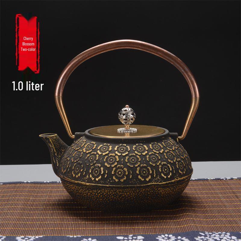 Hand-Forged Japanese Cast Iron Teapot for Gongfu Tea
