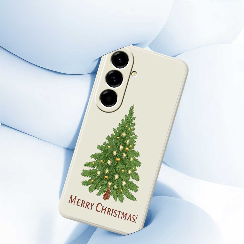 For Samsung Galaxy A56 5G Case Christmas Tree Pattern Printing Straight Edge TPU Phone Back Cover