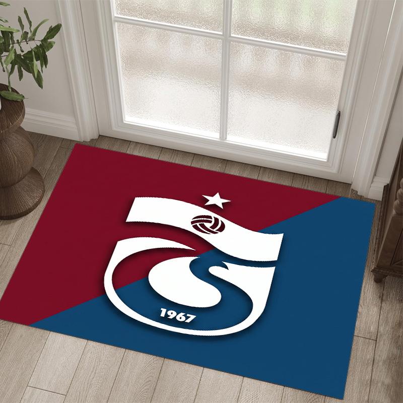 Trabzonspor FC Design Crystal Velvet Carpet Cozy Non?Slip Printed Rug For Bedroom Living Room Entrance