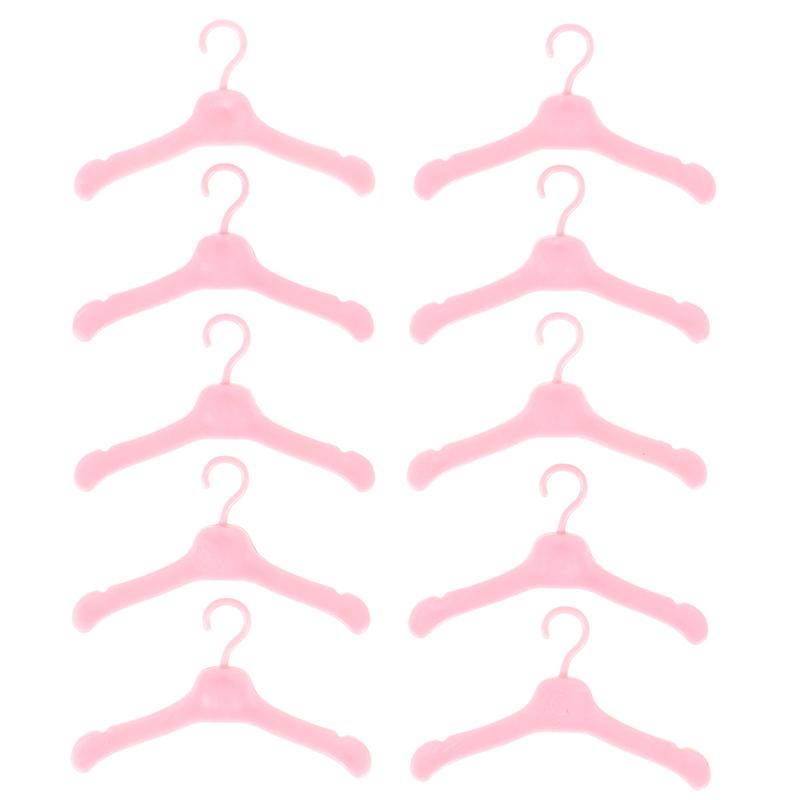 10ks Krásná ramínka Mini Roztomilý šatník Šaty Kabát Oblečení Plastové doplňky
