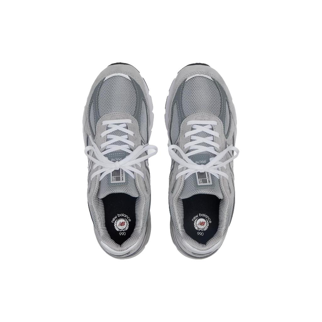 New Balance 990v4 Made In USA Grey Silver Unisex Sneakers U990GR4