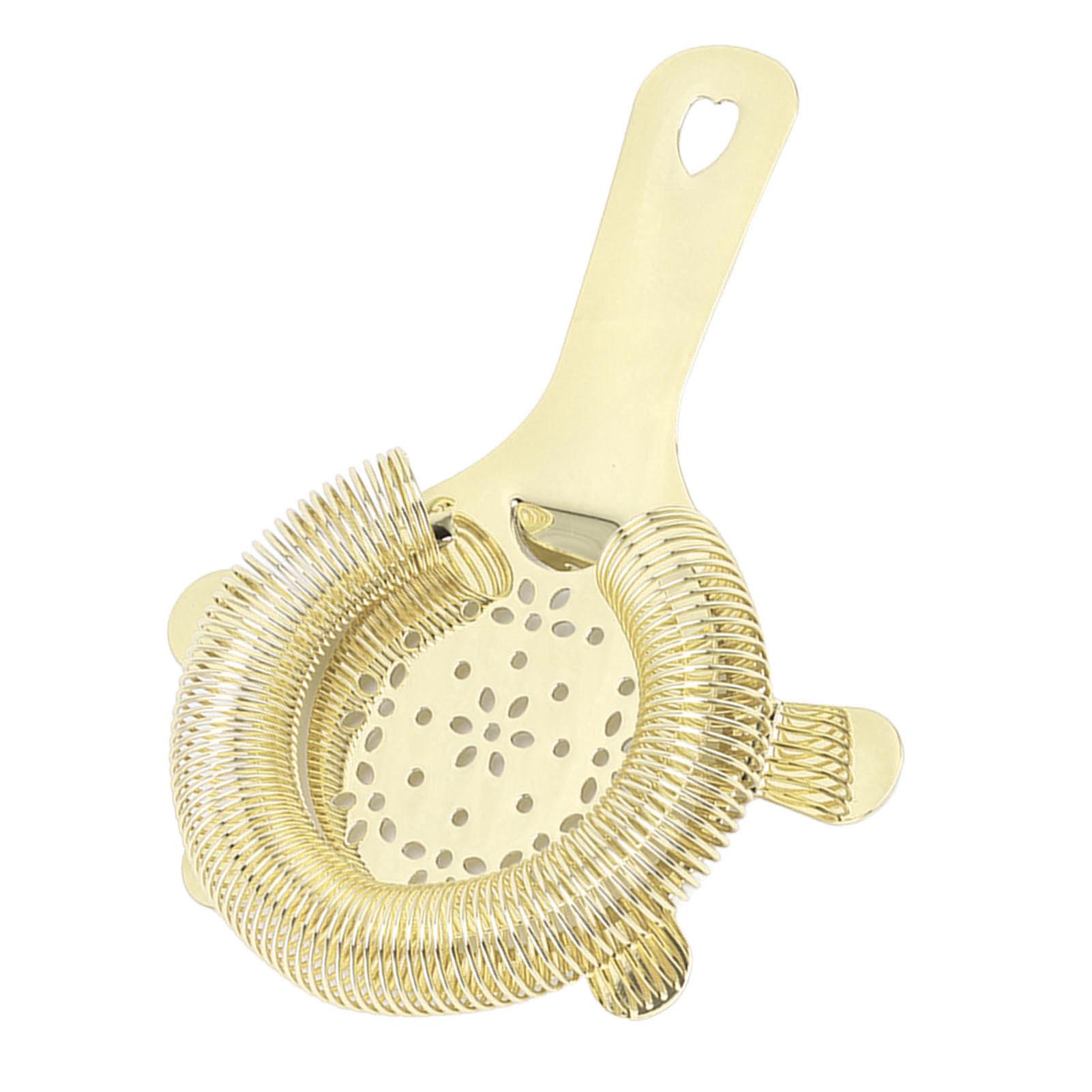 

Cocktail Strainer Wintersweet Type Stainless Steel Bar Strainer Bartender Ice Filter Bartender Accessories Gold золотой