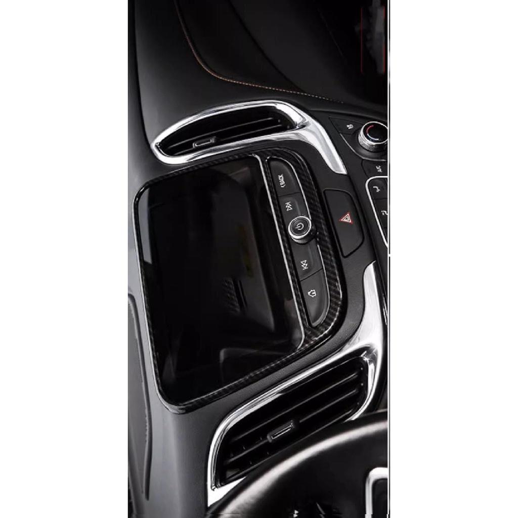 Autozubehör Passend für Chevrolet Equinox 2018-2023 ABS Navigationsbildschirmrahmen 8” Konsolenverkleidung 1-teiliges Set(Kohlefaser)