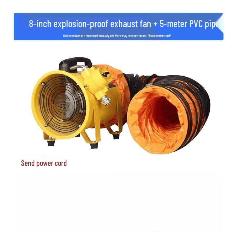 8-inch Portable Explosion-Proof Axial Fan with 5m Duct CN plug (adapter included)