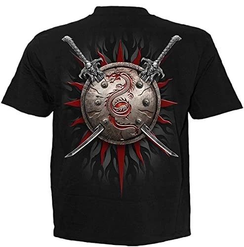 Spiral - ORIENTAL DRAGON (Unisex Black Short Sleeve T-Shirts) 4X Large 4XL