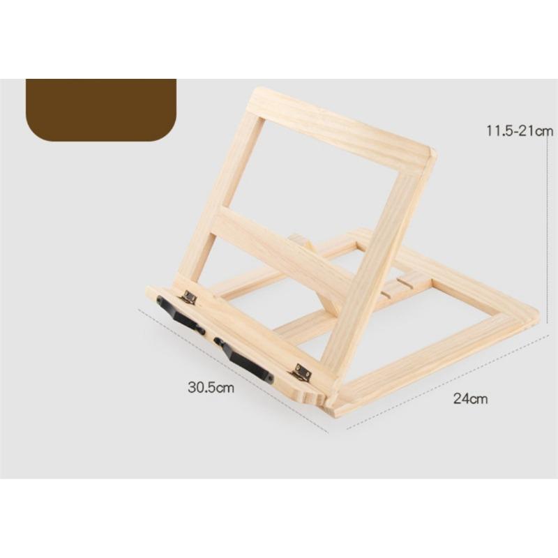 Wood Grain Reading Stand Children's Bookshelf Learning Notebook Support Stand Reading Rack Notebook Artifact Anti-myopia Book