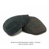 Autumn Winter Men's Hat Middle-Aged Wool Forward Cap British Vintage Beret Plaid Peaked Cap