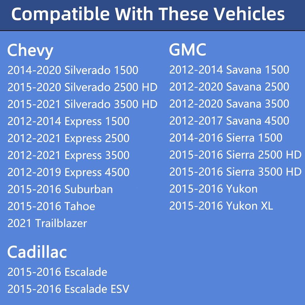 GT360 Gas Cap, Fuel Cap For Chevy GMC Cadillac - Silverado Express Savana Sierra 1500 2500 3500 4500 Suburban Tahoe Yukon Escalade ESV 2012 2013 2014