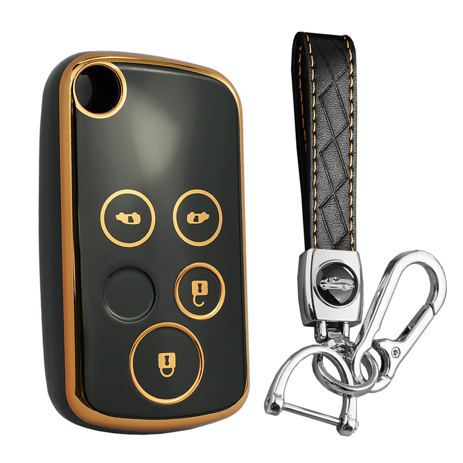 

[KUNIO] Honda Dedicated Silicone Key Case Key Holder Key Cover Stylish Full Protection Honda чёрный