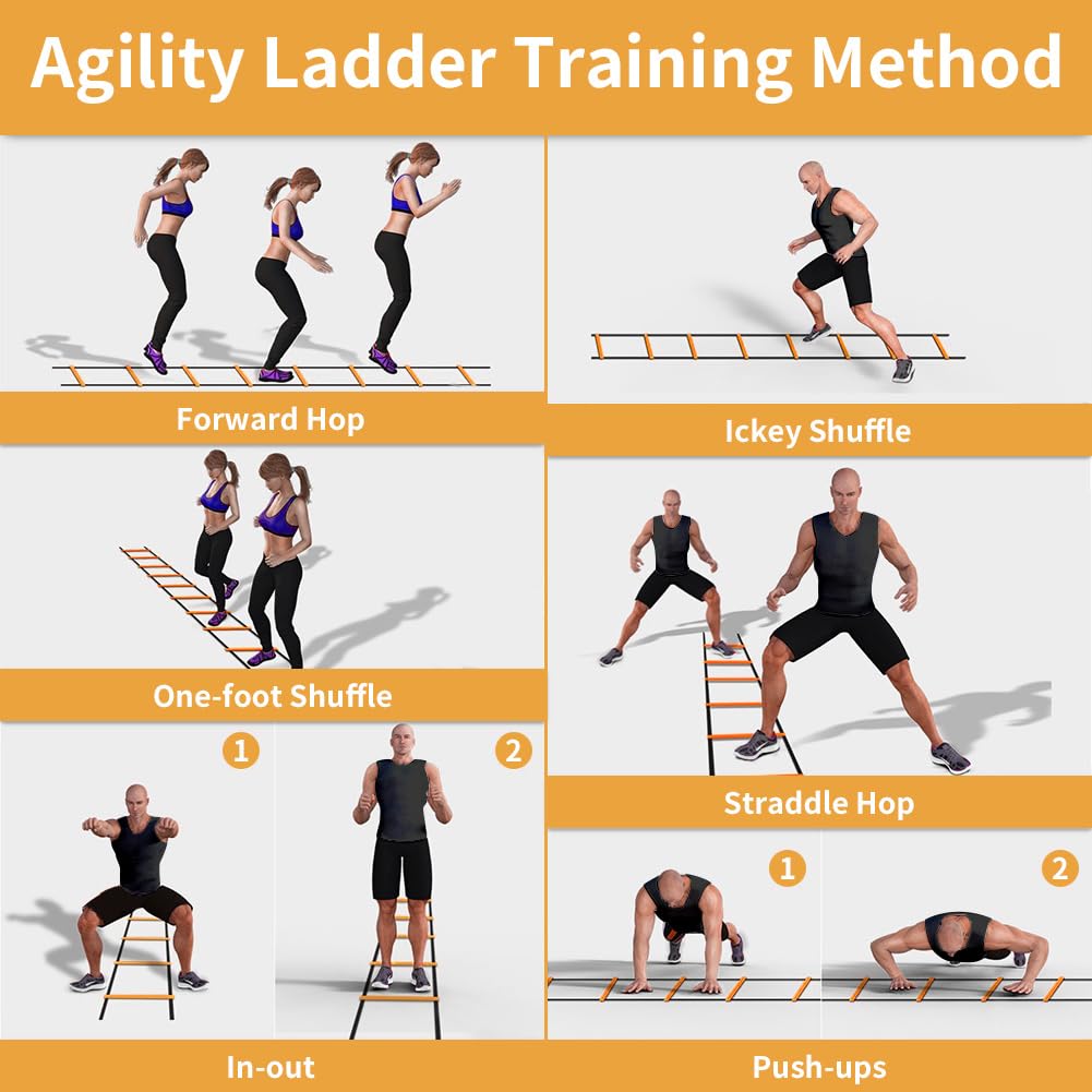 Agility Ladder &  football training plate Removable For Speed Training Sports Flexibility Portable Agility Football Training