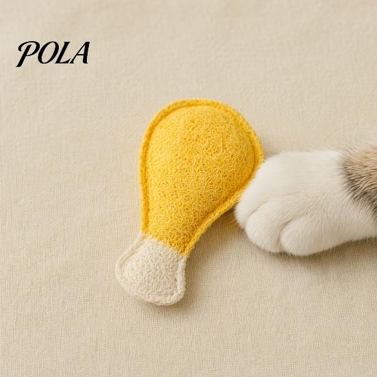 Natural Loofah Cat Toy Toy, Teeth Cleaning Chew for Cats And Kittens, Bite Resistant Fish Egg Shapes with Cotton Rope