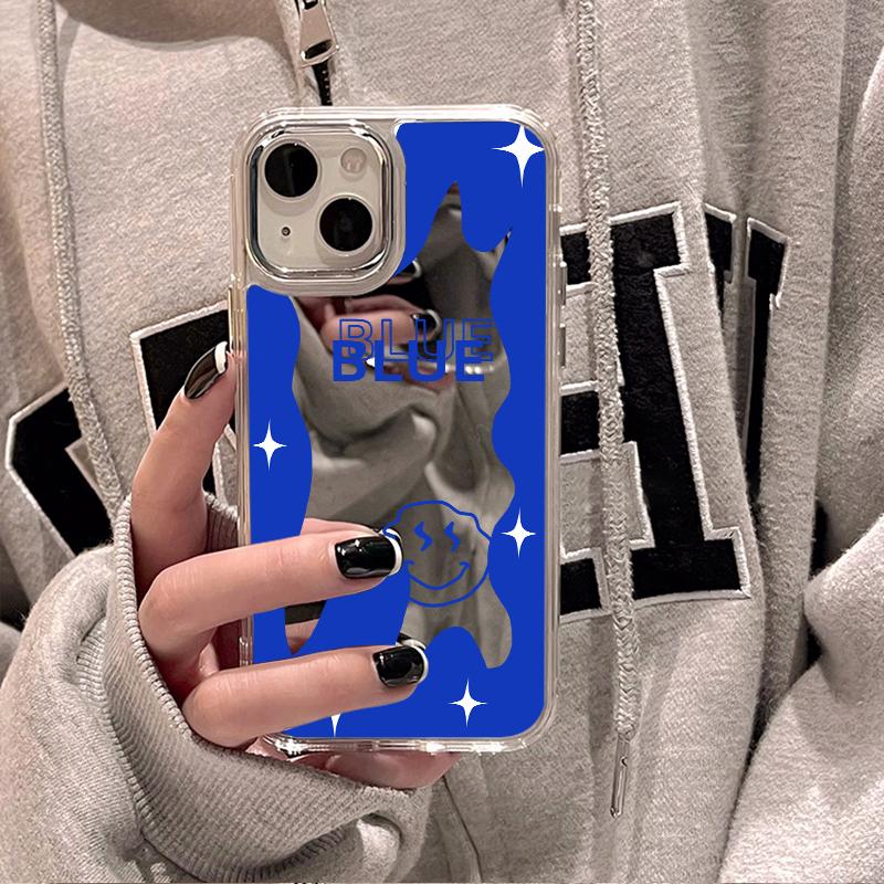 Fundas para teléfonos móviles para iPhone 11 13 XR 15 Pro Max 12 14 Pro Max Funda iPhone 16 XS Max Funda protectora con espejo Espejo Exquisito Dibujos animados Impermeable