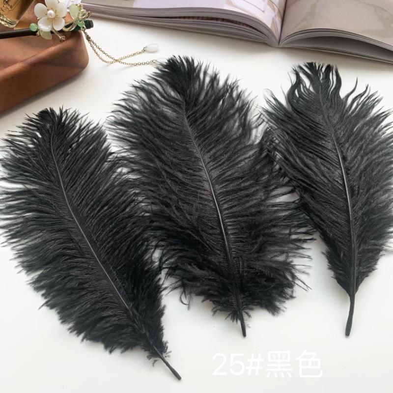 Ostrich Hair Colored Feathers 20-25Cm Wedding Table Lamp Decoration Stage Diy Material Clothing Accessories