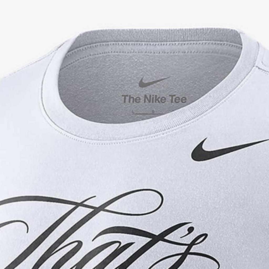 Nike Letter Print Crew Neck Casual Short Sleeve T-Shirt Men Tops White HQ2113-100