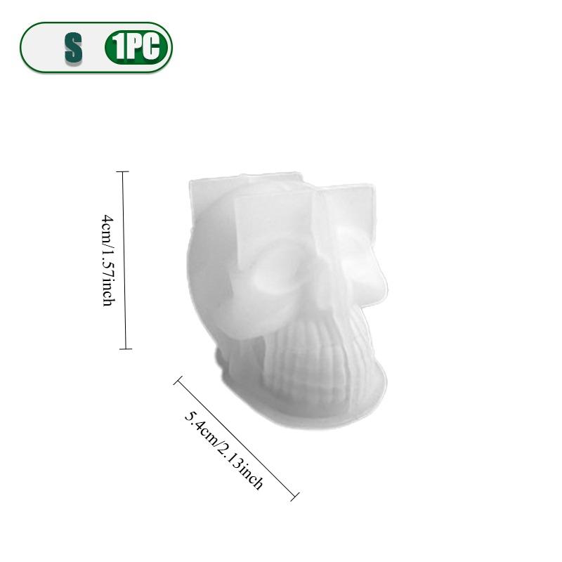 1-10PCSHalloween Skull Silicone Mold DIY Handmade Soap Candle Resin Mold Creative Horror Decor for Party Favor Crafting Supplies