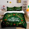 Wreath, Holly, Ornaments, Candy Canes. Bedding Sets Duvet Cover Sets Duvet Covers Pillowcases(1 * Duvet Cover 2 * Pillowcases Without Duvet Insert)
