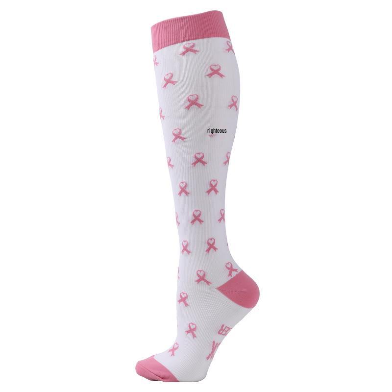 Nurse Knee-High Compression Sports Socks: Odor-Resistant, Sweat-Absorbent for Running & Cycling