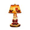 Premium Resin Christmas Resin Craft Light Hand-Painted Details Warm Soft LED Santa Reindeer Table Lamp Warm Light