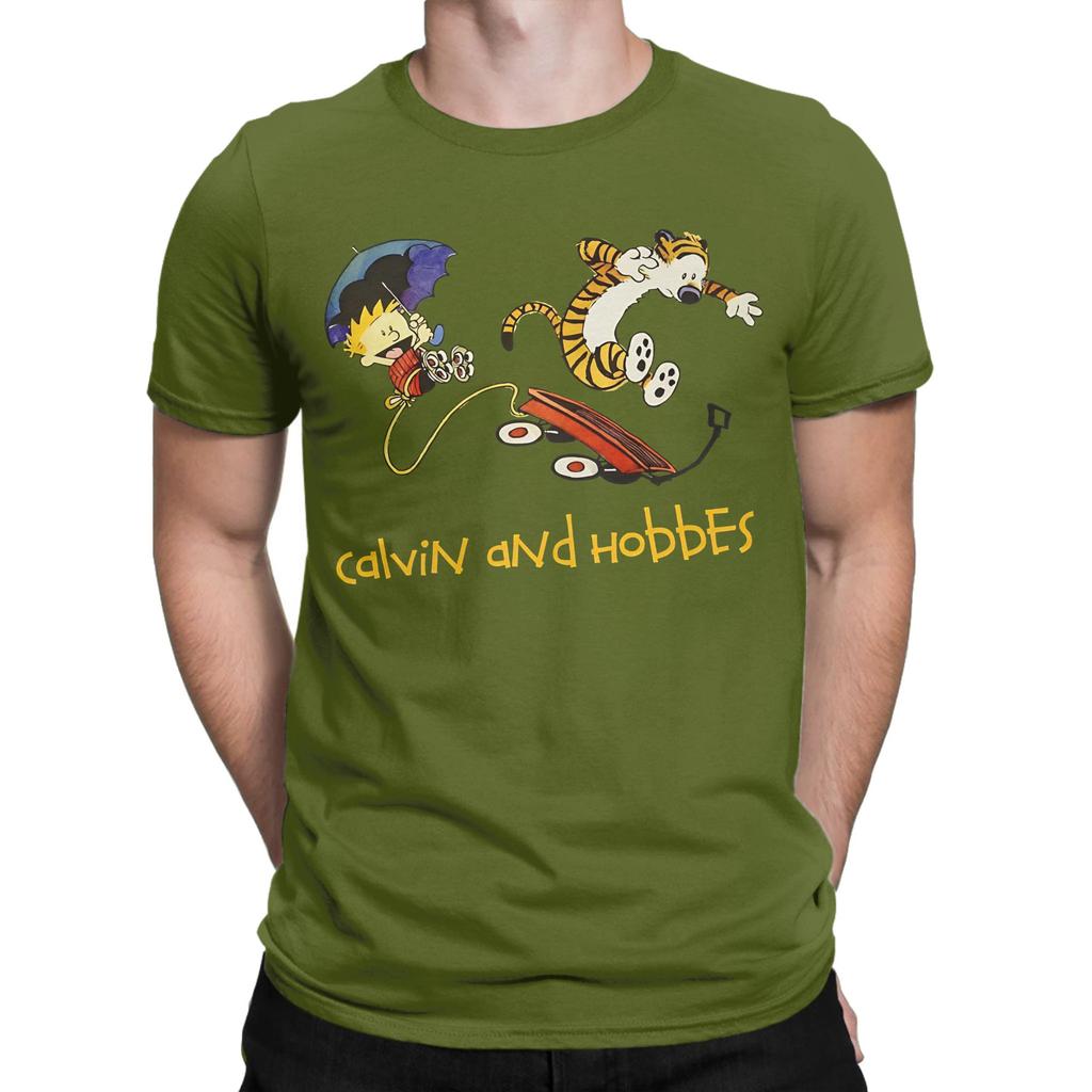 Calvin And Hobbes Graphic American Comic Novelty Graphic 100 Cotton Tshirt Calvin Tees Tops For Unisex