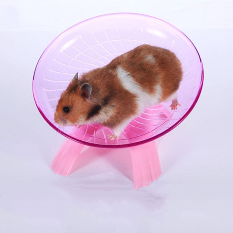 Pet Hamster Flying Saucer Toy Exercise Squirrel Wheel Mouse Running Disc Rat Toys Cage Small Animal Hamster Accessories