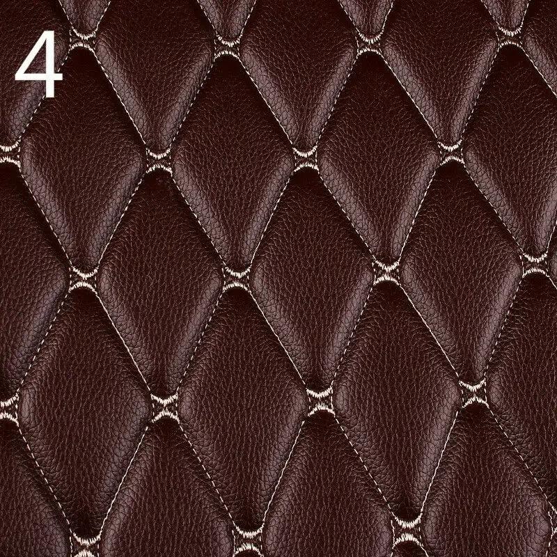 100x158cm Faux Leather Fabric Foam Quilted Padded for Car Interior Seat Cover Sofa Cushion Wear Resistant DIY