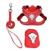 Dogs Harness and Leash Set Chest Strap Padded for Outdoor Red Small